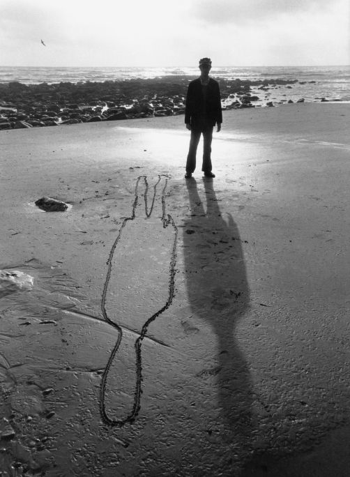 Shadow in sand of isle wight